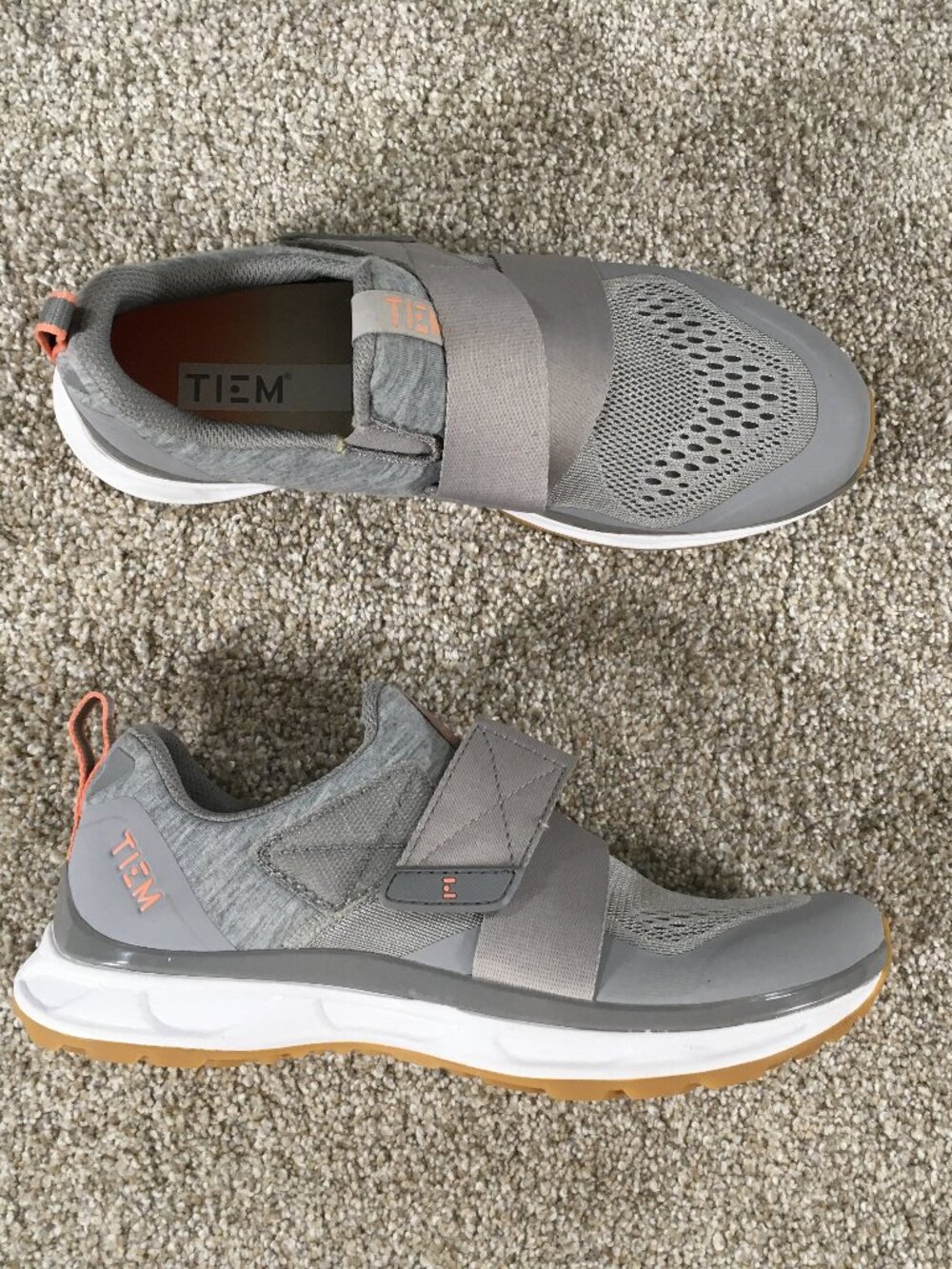 Tiem Slipstream Cycling Shoes Womens Size 8 Gray Mesh 2-Bolt